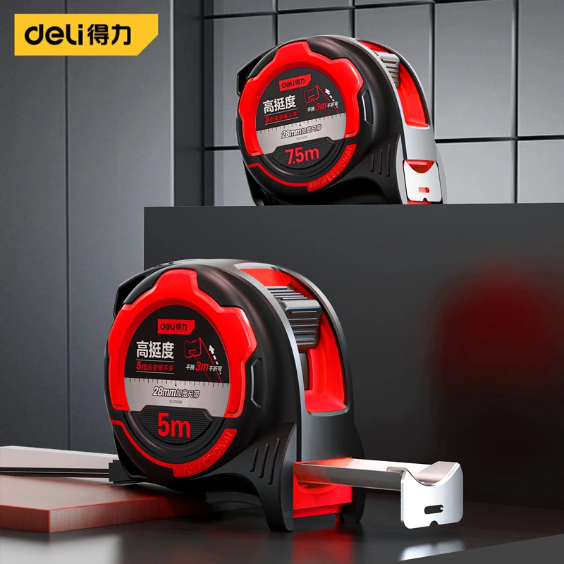 Tape Dispenser Weighted - デリ 5/7.5 メートル厚みのある炭素鋼巻尺高真直度多機能木工ポータブルハンド測定ツール