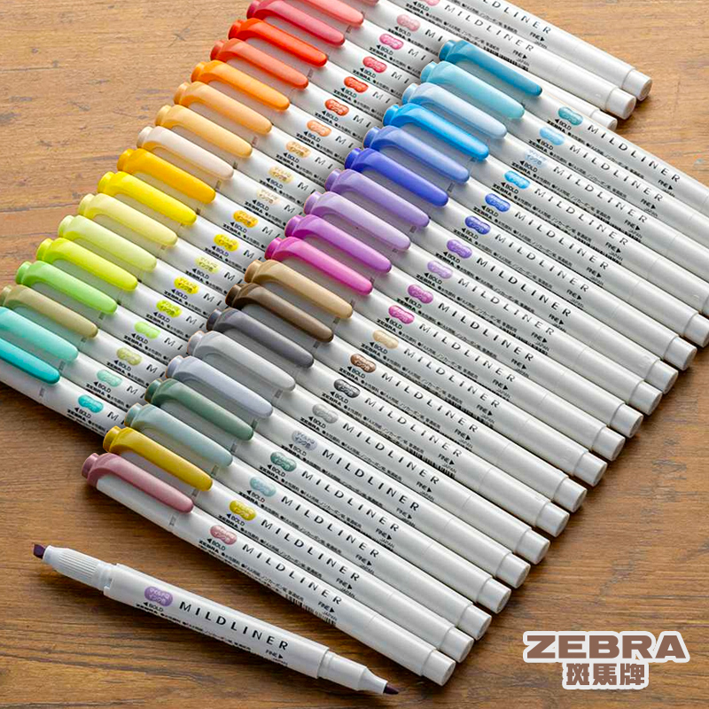 Zebra Pen Mildliner - ゼブラ マイルドライナー ハイライター ペン、5/10/25/35/40 アソートカラー ファイン/ボード
