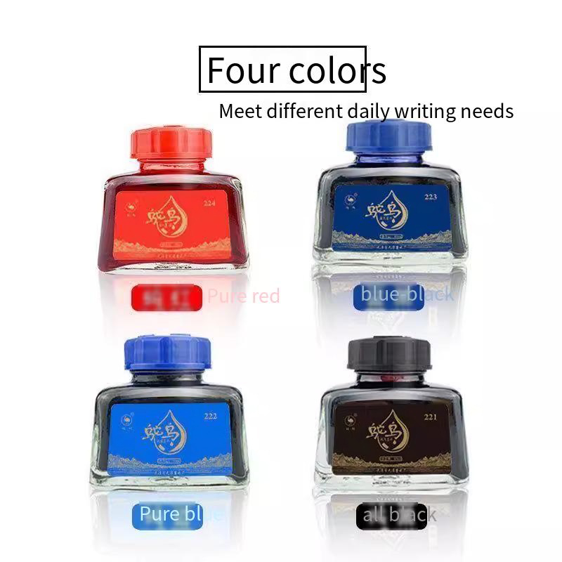 Fountain Pen Bottled Ink - オストリッチ 2 シリーズ万年筆インク、48ml - 詰まりにくいカーボンフリーインク、4 色