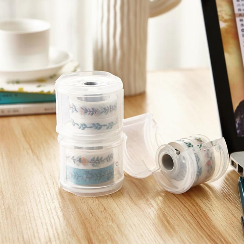 4 個のプラスチックテープ保存容器効率的な切断機能コンパクト - Tape Dispenser Weighted のレビューと価格