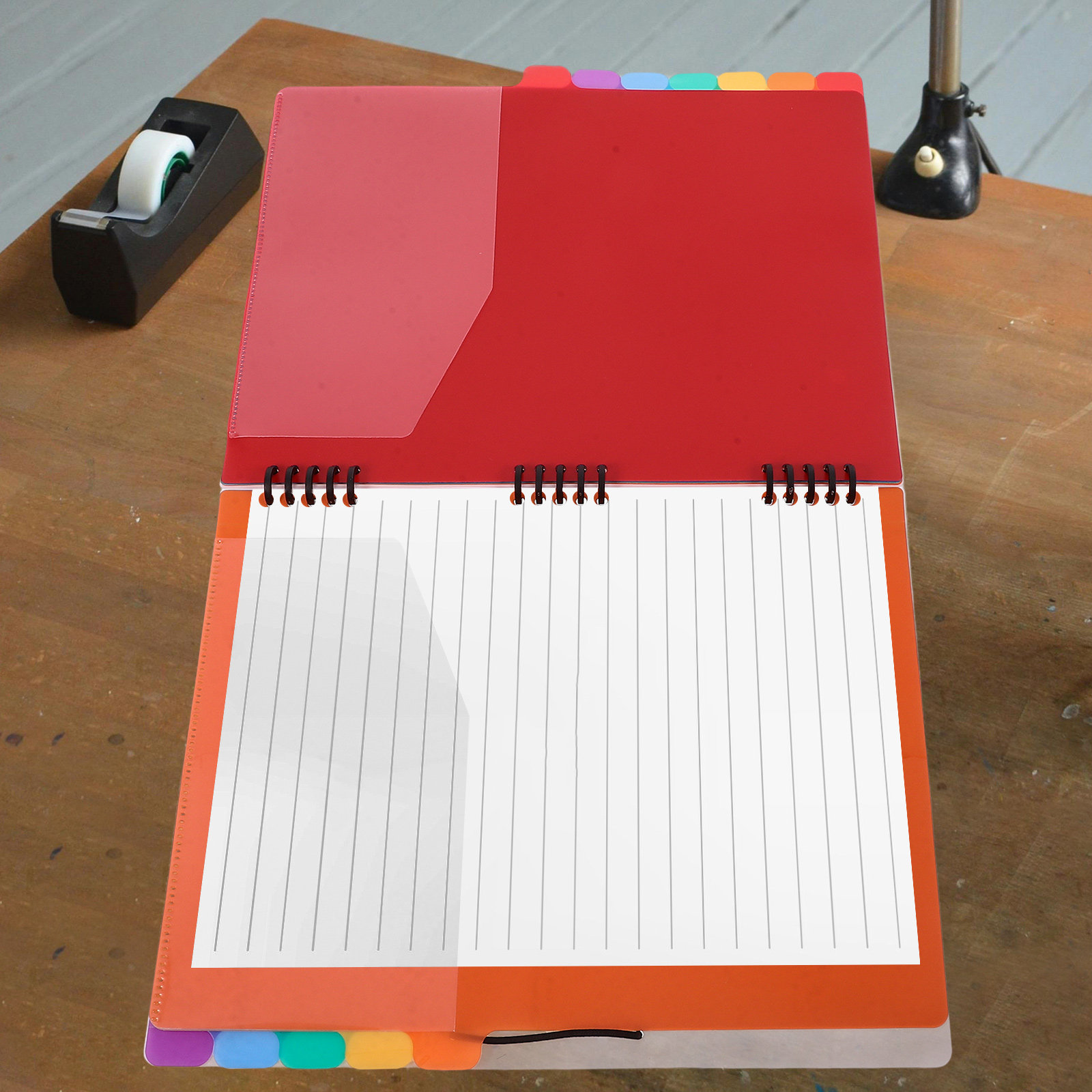 A4ドキュメントオーガナイザーファイルバインダー（カラーディ - Tab Divider A4 のレビューと価格