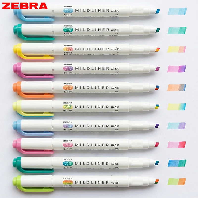 ゼブラ WKS23 マイルドライナー蛍光ペン混合 2 色ソフ - Zebra Pen Mildliner のレビューと価格