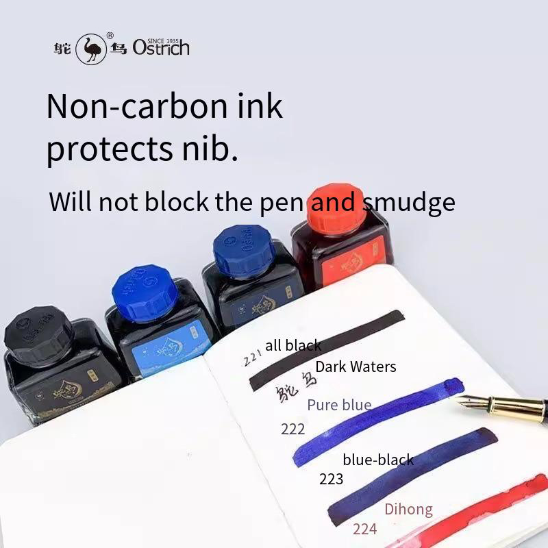 オストリッチ 2 シリーズ万年筆インク、48ml - 詰まり - Fountain Pen Bottled Ink のレビューと価格