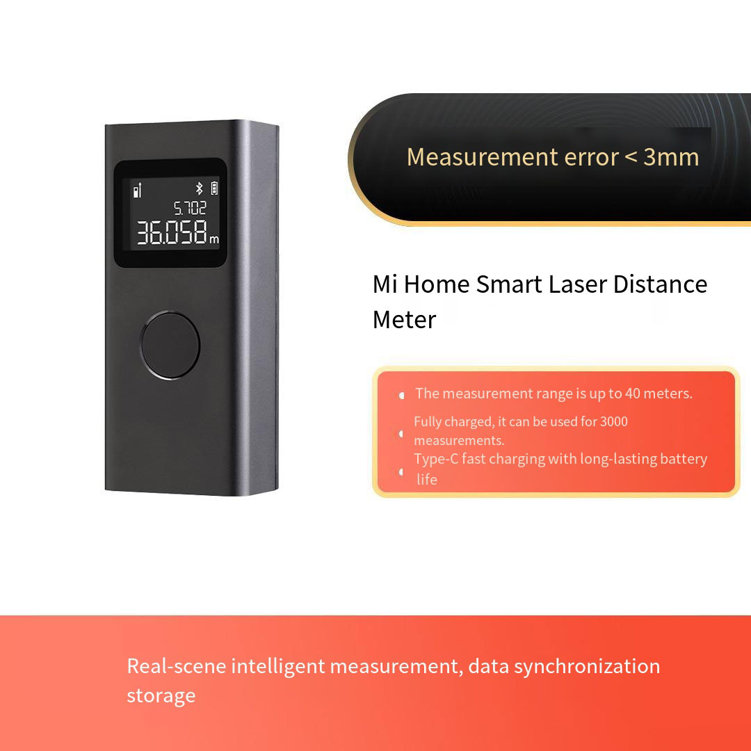 Xiaomi Mijia スマートレーザー距離計巻尺 Mi  - Tape Dispenser Weighted のレビューと価格